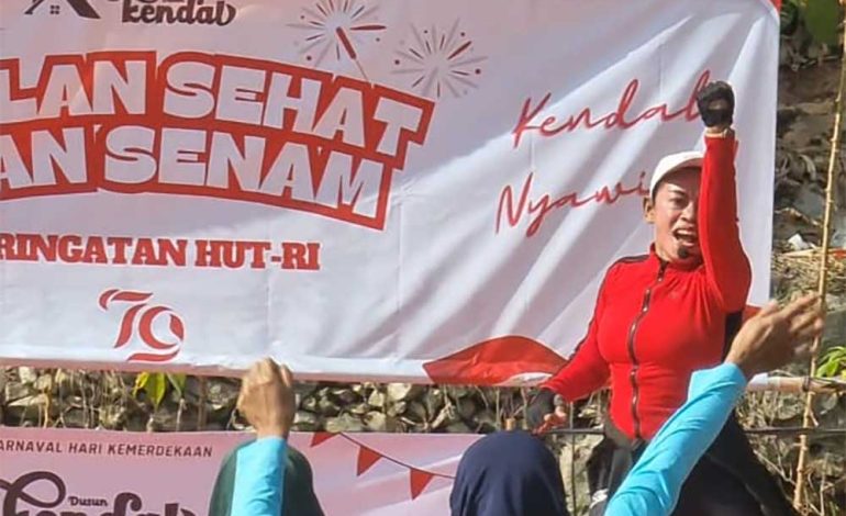 Rayakan HUT RI ke-79 Dusun Kendal Gelar Jalan Sehat & Senam Massal, Diikuti 350 Peserta